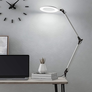 image:imageLavish Home Swing Arm Architect Task Lamp with Clamp LED Ring LightStepless DimmingHigh CRI 95Eye Friendly Light for Reading Drafting amp OfficeMetal Clamp