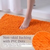 image:image2 Piece Bathroom Rug Set  32x21 Inch and 24x17 Inch Memory Foam Bath Mats with Chenille Shag Top for Stylish Bathroom Decor  Machine Washable Bath Rugs Set of 2 by Lavish Home Orange
