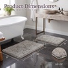 image:image2 Piece Bathroom Rug Set  32x21 Inch and 24x17 Inch Memory Foam Bath Mats with Chenille Shag Top for Stylish Bathroom Decor  Machine Washable Bath Rugs Set of 2 by Lavish Home Gray