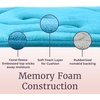 image:image2 pc Memory Foam Bath Mat Set by Bedford Home Coral Fleece Embossed Pattern  Blue
