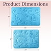 image:image2 pc Memory Foam Bath Mat Set by Bedford Home Coral Fleece Embossed Pattern  Blue