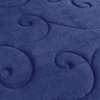 image:image2 pc Memory Foam Bath Mat Set by Bedford Home Coral Fleece Embossed Pattern  Navy