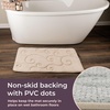 image:image2 pc Memory Foam Bath Mat Set by Lavish Home  Coral Fleece Embossed Pattern  Taupe