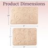 image:image2 pc Memory Foam Bath Mat Set by Lavish Home  Coral Fleece Embossed Pattern  Taupe