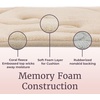 image:image2 pc Memory Foam Bath Mat Set by Lavish Home  Coral Fleece Embossed Pattern  Taupe