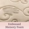 image:image2 pc Memory Foam Bath Mat Set by Lavish Home  Coral Fleece Embossed Pattern  Taupe
