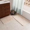 image:image2 pc Memory Foam Bath Mat Set by Lavish Home  Woven Jacquard Fleece  Ivory