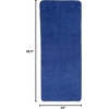 image:image24x59 Memory Foam Extra Long Bath Mat by Lavish Home  Woven Jacquard Fleece  Navy