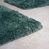 image:image3Piece Bathroom Rug Set  NonSlip Bath Mat Set with Bath Rug Contour Mat and Toilet Lid Cover  Machine Washable Mats by Lavish Home BlackGreen