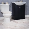 image:image3Piece Bathroom Rug Set  NonSlip Bath Mat Set with Bath Rug Contour Mat and Toilet Lid Cover  Machine Washable Mats by Lavish Home BlackIvory