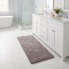 image:imageBath Mat  58x24Inch Bathroom Runner with NonSlip Backing  Absorbent HighPile Chenille Memory Foam Bathroom Rug by Lavish Home Gray