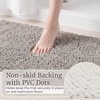 image:imageBath Mat  58x24Inch Bathroom Runner with NonSlip Backing  Absorbent HighPile Chenille Memory Foam Bathroom Rug by Lavish Home Gray