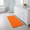 image:imageBath Mat  58x24Inch Bathroom Runner with NonSlip Backing  Absorbent HighPile Chenille Memory Foam Bathroom Rug by Lavish Home Orange