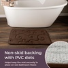 image:imageBathroom Rug Set of 2  Memory Foam Bath Mats with Embossed Coral Fleece Top  NonSlip Absorbent Rugs for Shower or Laundry by Lavish Home Brown