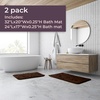 image:imageBathroom Rug Set of 2  Memory Foam Bath Mats with Embossed Coral Fleece Top  NonSlip Absorbent Rugs for Shower or Laundry by Lavish Home Brown