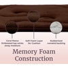 image:imageBathroom Rug Set of 2  Memory Foam Bath Mats with Embossed Coral Fleece Top  NonSlip Absorbent Rugs for Shower or Laundry by Lavish Home Brown