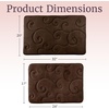 image:imageBathroom Rug Set of 2  Memory Foam Bath Mats with Embossed Coral Fleece Top  NonSlip Absorbent Rugs for Shower or Laundry by Lavish Home Brown