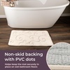 image:imageBathroom Rug Set of 2  Memory Foam Bath Mats with Embossed Coral Fleece Top  NonSlip Absorbent Rugs for Shower or Laundry by Lavish Home Ivory