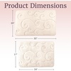 image:imageBathroom Rug Set of 2  Memory Foam Bath Mats with Embossed Coral Fleece Top  NonSlip Absorbent Rugs for Shower or Laundry by Lavish Home Ivory