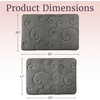 image:imageBathroom Rug Set of 2  Memory Foam Bath Mats with Embossed Coral Fleece Top  NonSlip Absorbent Rugs for Shower or Laundry by Lavish Home Platinum
