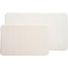image:imageBathroom Rugs  2Piece Memory Foam Bath Mats with Microfiber Top  NonSlip Absorbent Rugs for Shower Laundry or Kitchen by Lavish Home White