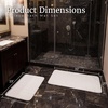 image:imageBathroom Rugs  2Piece Memory Foam Bath Mats with Microfiber Top  NonSlip Absorbent Rugs for Shower Laundry or Kitchen by Lavish Home White
