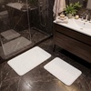 image:imageBathroom Rugs  2Piece Memory Foam Bath Mats with Microfiber Top  NonSlip Absorbent Rugs for Shower Laundry or Kitchen by Lavish Home White