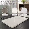 image:imageBathroom Rugs  2Piece Memory Foam Bath Mats with Microfiber Top  NonSlip Absorbent Rugs for Shower Laundry or Kitchen by Lavish Home White