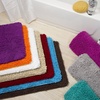 image:imageLavish Home 2 Piece Bathroom Rug Set  32x21 Inch and 24x17 Inch Memory Foam Bath Mats with Chenille Shag Top for Stylish Bathroom Decor  Machine Washable Bath Rugs Set of 2 Burgundy