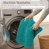 image:imageLavish Home 2 Piece Memory Foam Shag Bath Mat  Seafoam