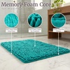 image:imageLavish Home 2 Piece Memory Foam Shag Bath Mat  Seafoam