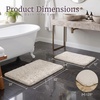 image:imageLavish Home 2 Piece Memory Foam Shag Bath Mat  White 32x21x125