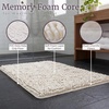 image:imageLavish Home 2 Piece Memory Foam Shag Bath Mat  White 32x21x125