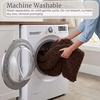 image:imageLavish Home Bath Mat  58x24Inch Bathroom Runner with NonSlip Backing  Absorbent HighPile Chenille Memory Foam Bathroom Rug Chocolate