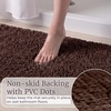 image:imageLavish Home Bath Mat  58x24Inch Bathroom Runner with NonSlip Backing  Absorbent HighPile Chenille Memory Foam Bathroom Rug Chocolate