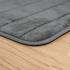 image:imageLavish Home Oversized Bathroom Rug Memory Foam Bath Mat in Gray Textured Stripes Extra Long NonSlip Absorbent Runner for Shower Tub or Kitchen