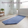 image:imageLavish Home Reversible Long Bath Mat Blue 60 x 24