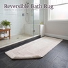 image:imageLavish Home Reversible Long Bath Mat Burgundy 60 x 24Ivory