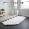 image:imageLavish Home Reversible Long Bath Mat White 60 x 24