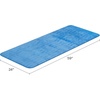 image:imageMemory Foam Bath Mat  59x24 Inch Soft and Absorbent Bathroom Rug Runner with Textured Wave Print for Stylish Bathroom Decor  Bath Rugs Non Slip Washable Bathmat by Lavish Home Blue
