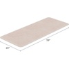 image:imageMicrofiber Memory Foam Bathmat  Oversized Padded Nonslip Accent Rug for Bathroom Kitchen Laundry Room Wave Pattern by Lavish Home Ivory  59 L x 24 W x 625 Thick