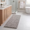 image:imageBath Mat  58x24Inch Bathroom Runner with NonSlip Backing  Absorbent HighPile Chenille Memory Foam Bathroom Rug by Lavish Home Gray