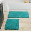 image:imageLavish Home 2 Piece Bathroom Rug Set  32x21 Inch and 24x17 Inch Memory Foam Bath Mats with Chenille Shag Top for Stylish Bathroom Decor  Machine Washable Bath Rugs Set of 2 Seafoam Green