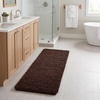image:imageLavish Home Bath Mat  58x24Inch Bathroom Runner with NonSlip Backing  Absorbent HighPile Chenille Memory Foam Bathroom Rug Chocolate