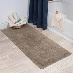 image:imageLavish Home Reversible Long Bath Mat Taupe 60 x 24