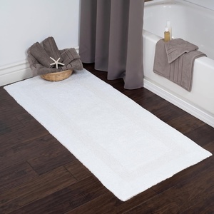 image:imageLavish Home Reversible Long Bath Mat White 60 x 24