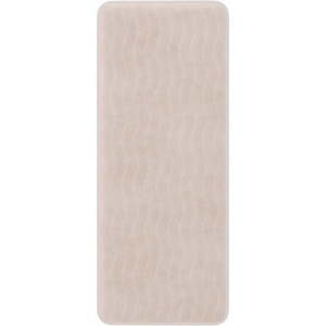 image:imageMicrofiber Memory Foam Bathmat  Oversized Padded Nonslip Accent Rug for Bathroom Kitchen Laundry Room Wave Pattern by Lavish Home Ivory  59 L x 24 W x 625 Thick