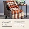 image:imageBedford Home Oversized Throw Blanket for Couch Spice Plaid 60 x 70