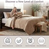 image:imageKing Size Comforter Set  3Piece Sherpa and Fleece Bedspread with Pillow Shams  Warm Cozy MachineWashable Bedding by Lavish Home Taupe