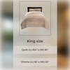 image:imageKing Size Comforter Set  3Piece Sherpa and Fleece Bedspread with Pillow Shams  Warm Cozy MachineWashable Bedding by Lavish Home Taupe